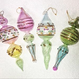 Hand blown vintage Christmas decorations